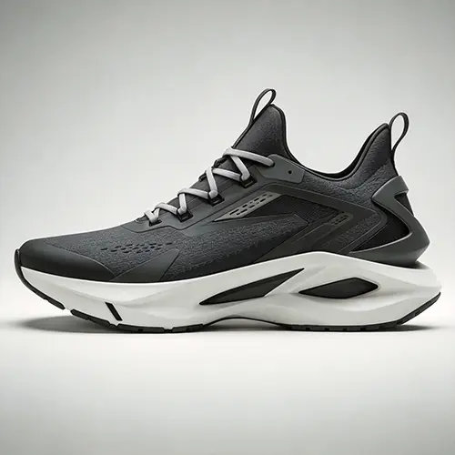 Photorealistic product render finished from a sneaker sketch