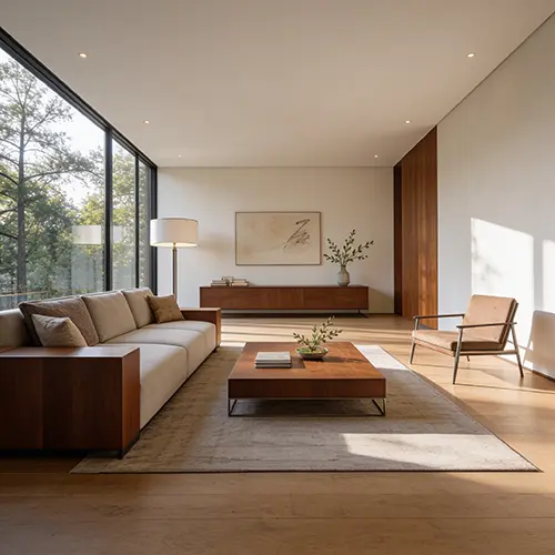 Realistic interior finished from a room perspective sketch